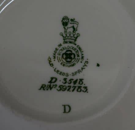 ROYAL DOULTON "OLD LEEDS SPRAYS" DUO - from SUEZYT