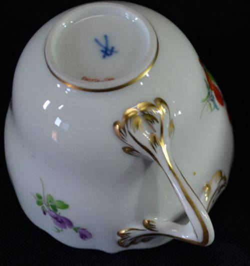 ANTIQUE MEISSEN FLORAL DEMITASSE DUO (#1) - from SUEZYT