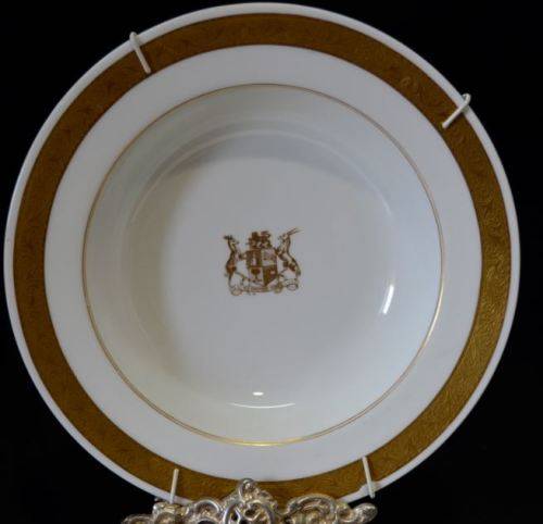 MINTON GOLD ENCRUSTED ROYAL CREST PLATE - from SUEZYT