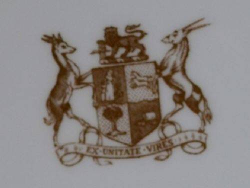 MINTON GOLD ENCRUSTED ROYAL CREST PLATE - from SUEZYT