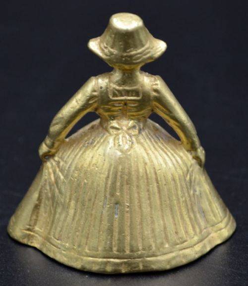 LADY IN REGIONAL COSTUME BRASS BELL - from SUEZYT
