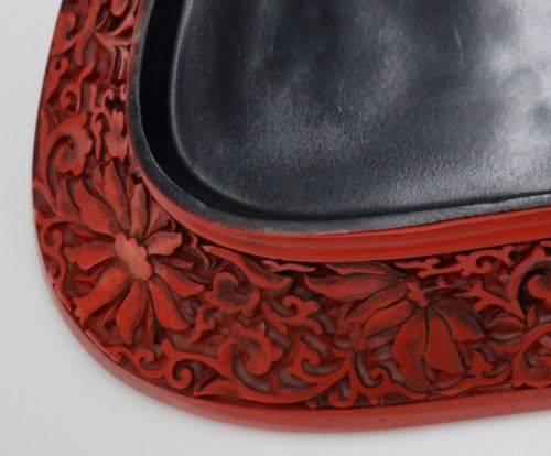 LARGE CHINESE CINNABAR LACQUER TRAY - from SUEZYT