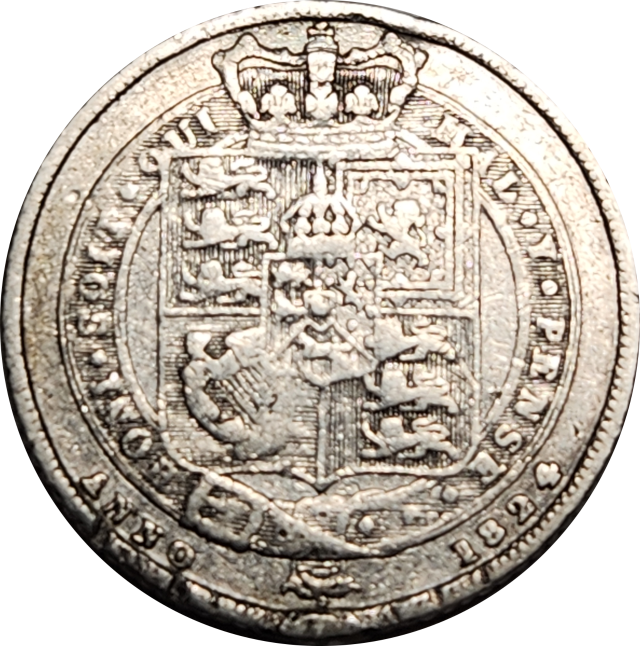 6 (SIX) PENCE - 1824 - Silver - Good Condition - Old Coin !