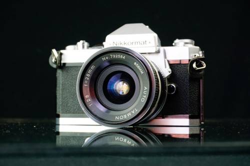 Nikon Nikkormat FT2 35mm SLR with Tamron 28mm F2.8 Nikon F Mount Lens **Great Condition**
