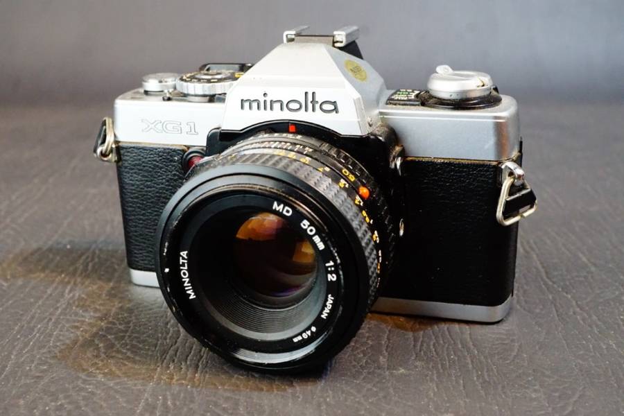 Minolta XG-1 35mm SLR Film Camera with Minolta MD 50mm F2 Lens  **Good Condition**