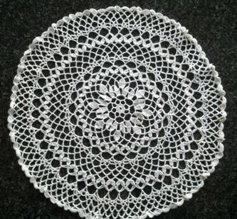 Lovely lacy large cotton crochet doilie 37cm