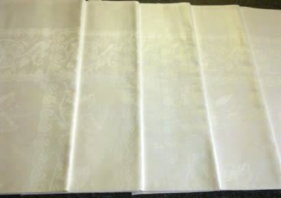Six perfect Irish linen large dinner serviettes 55cm square never used!