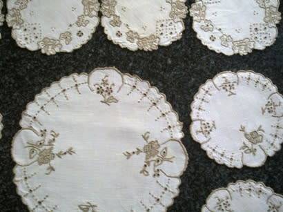 Collection of Madeira linen doilies