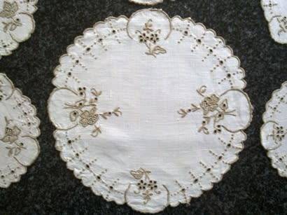Collection of Madeira linen doilies