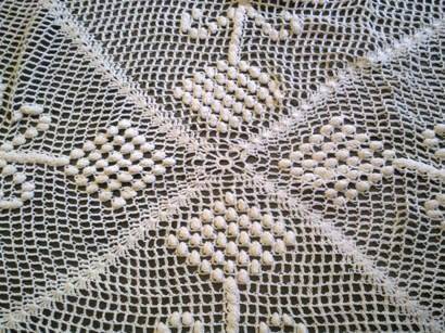 Stunning large vintage crochet bedspread