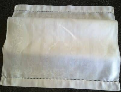 Antique linen guest hand towel