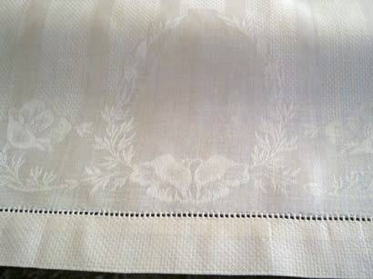 Antique linen guest hand towel