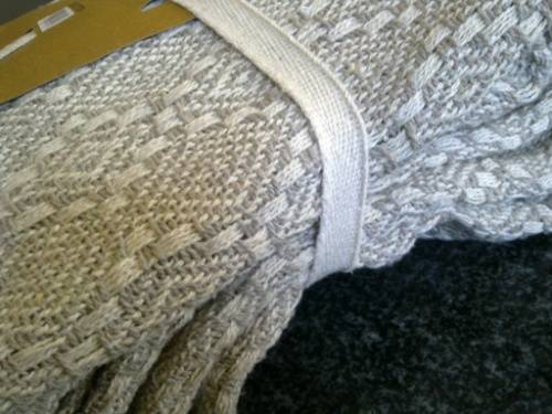 Cream & fawn 100% Cotton throw / bedspread 170 x 300cm