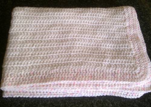 Lovely hand crochet baby blanket