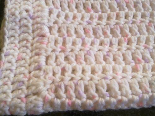 Lovely hand crochet baby blanket