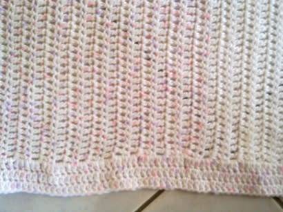Lovely hand crochet baby blanket