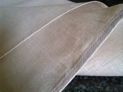 Two large vintage linen dinner serviettes