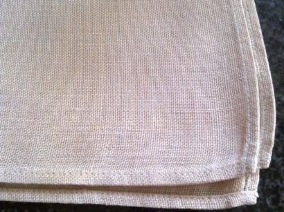 Two large vintage linen dinner serviettes