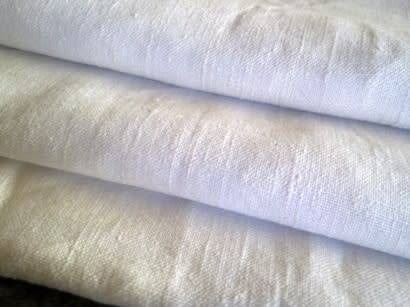 Antique white slub linen top sheet