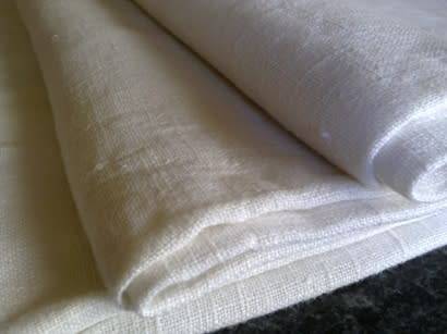 Antique white slub linen top sheet