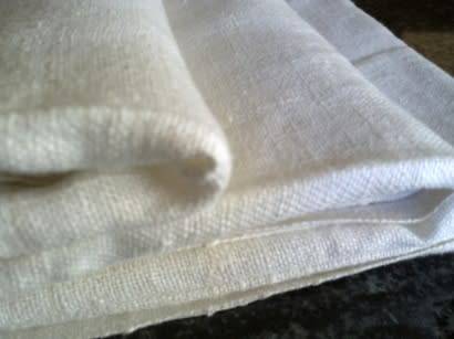 Antique white slub linen top sheet