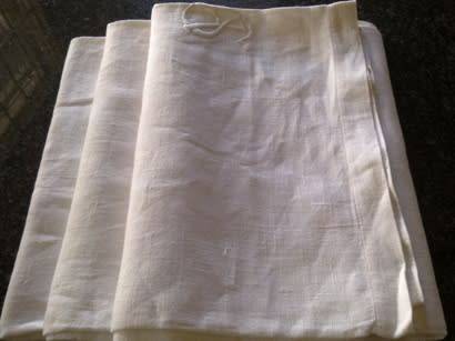 Antique white slub linen top sheet