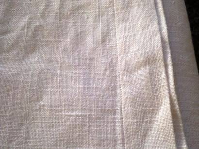 Antique white slub linen top sheet