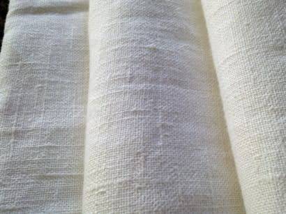 Antique white slub linen top sheet
