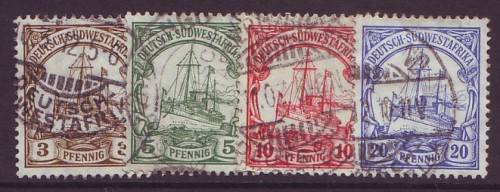 SOUTH WEST AFRICA 1900  4 values with watermark  VF used