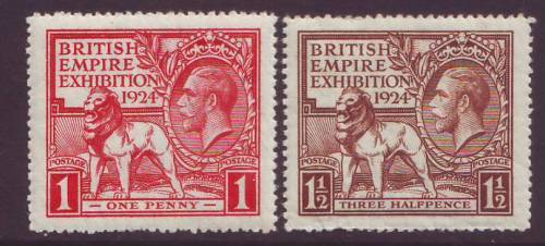 GB - KGV  1924 British Empire Exhibition Complete set  SG 430/431  *MM/UM**