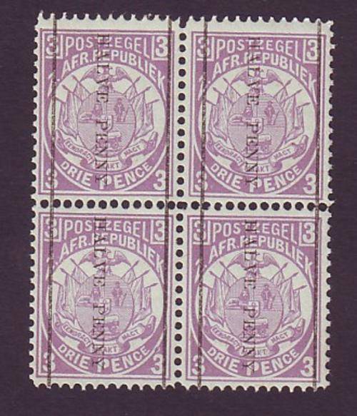 TRANSVAAL - 1885  Provisional Surcharge  SACC 197  **UM**