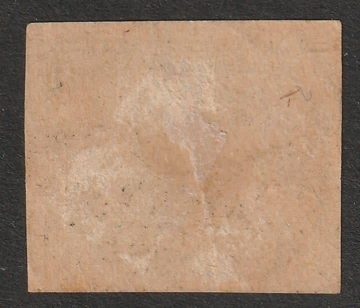PAPAL STATES - 1867 Issue on coloured glazed paper 40c black on yellow paper. Original gum *MM*