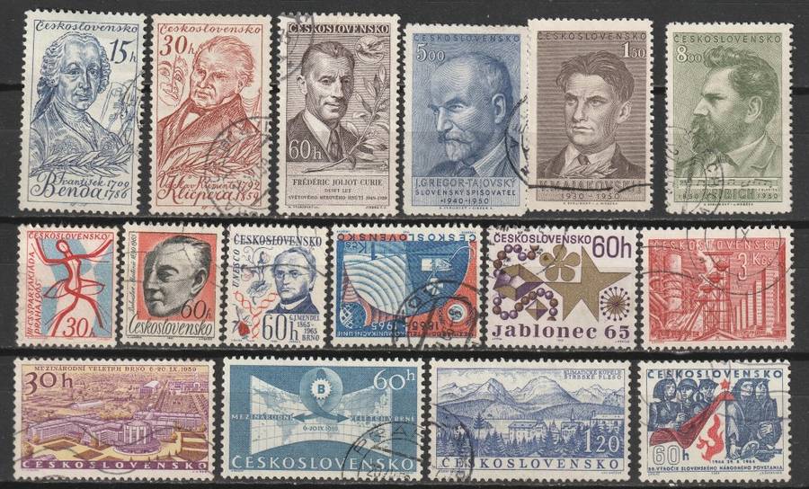BULKLOT SALE - CZECHOSLOVAKIA Part sets and commemorative Issues (130 stamps) VF USED