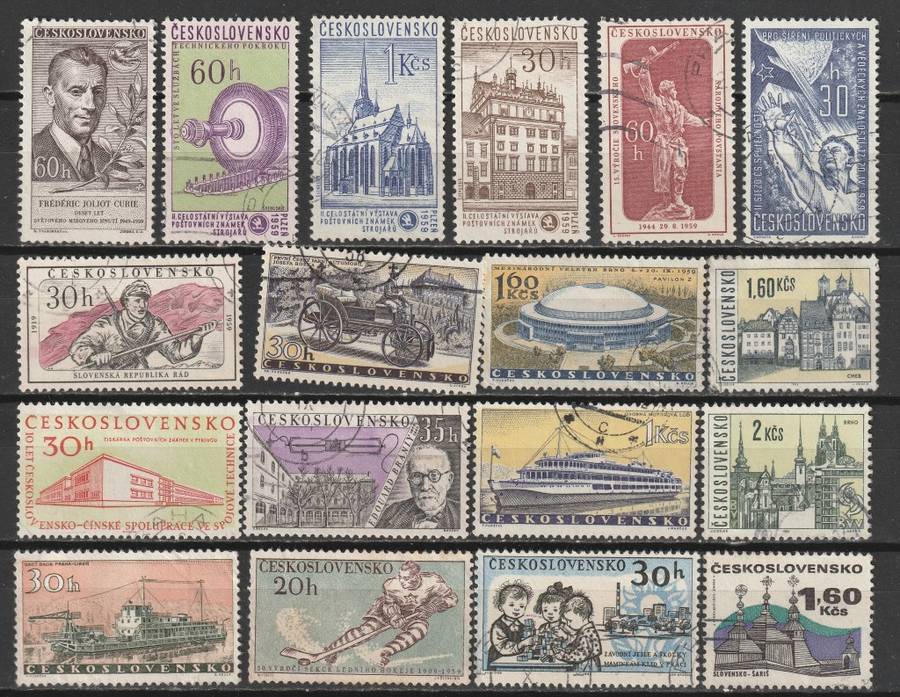 BULKLOT SALE - CZECHOSLOVAKIA Part sets and commemorative Issues (130 stamps) VF USED