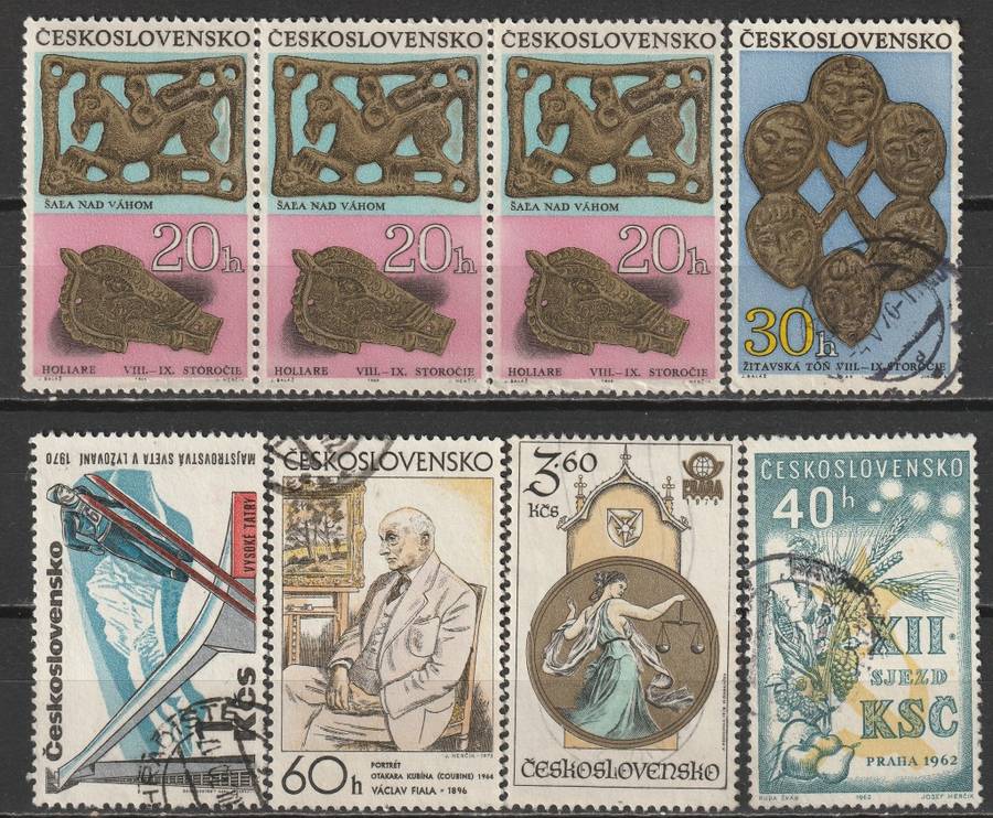 BULKLOT SALE - CZECHOSLOVAKIA Part sets and commemorative Issues (130 stamps) VF USED
