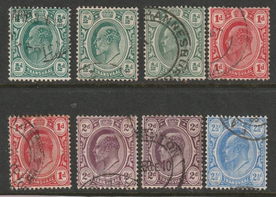 TRANSVAAL  -  KEVII 1905 issue complete set VF used