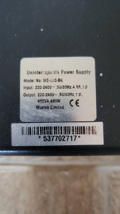UPS (battery to be replaced most likely)