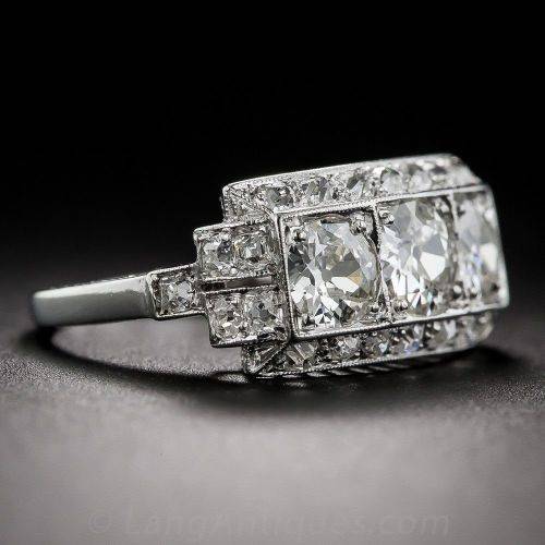 Vintage White Topaz 925 Silver Ring  Size 10