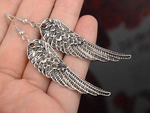 Tibet Silver Angel Wings Earrings Drop Dangle Earring