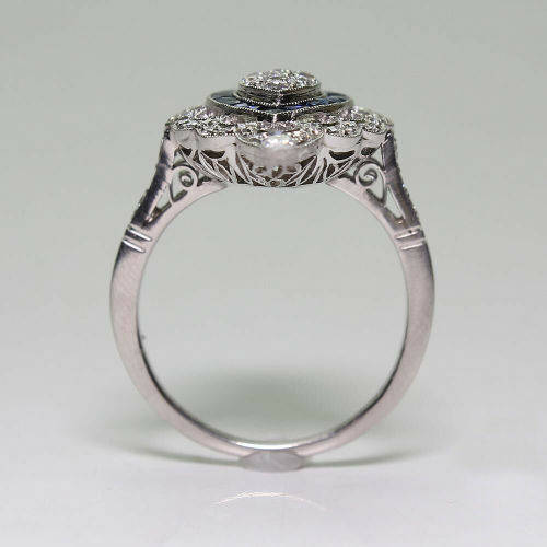 Antique Edwardian Silver CZ Ring