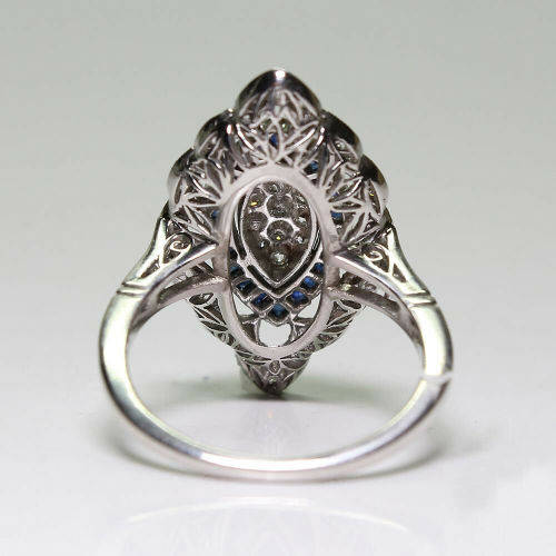 Antique Edwardian Silver CZ Ring