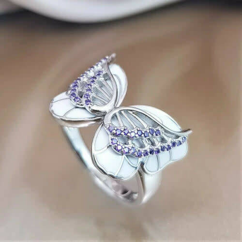 Silver Butterfly Ring