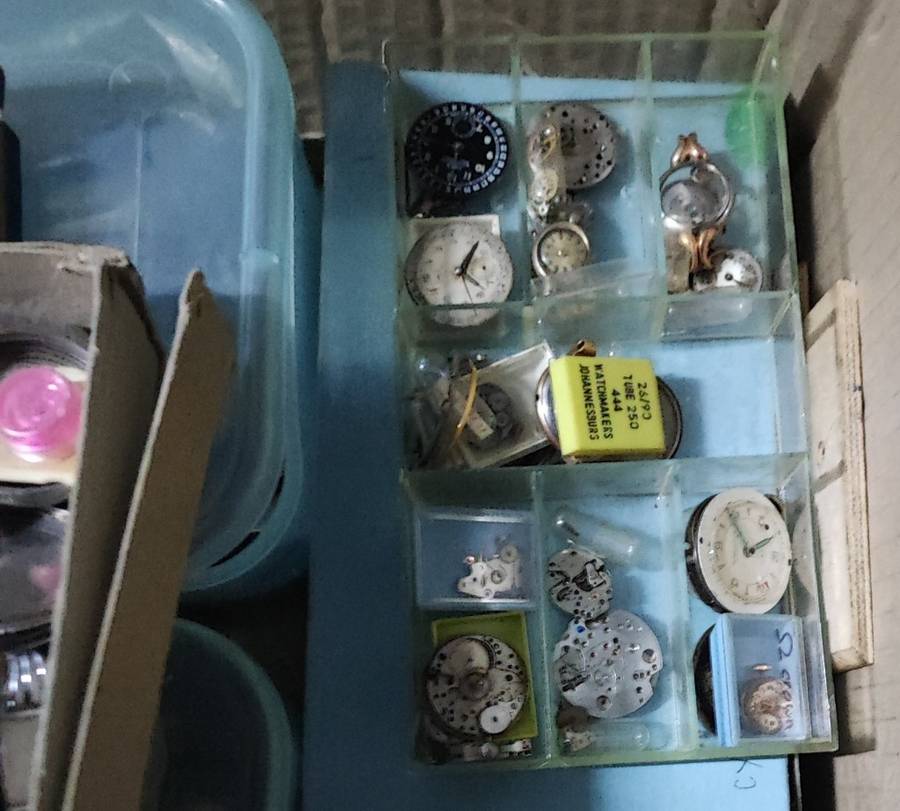 Haul of old watches and parts