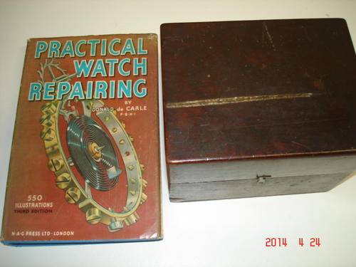 Staking set for watch and clock repair and practical watch repairing book by Donald de. Carle