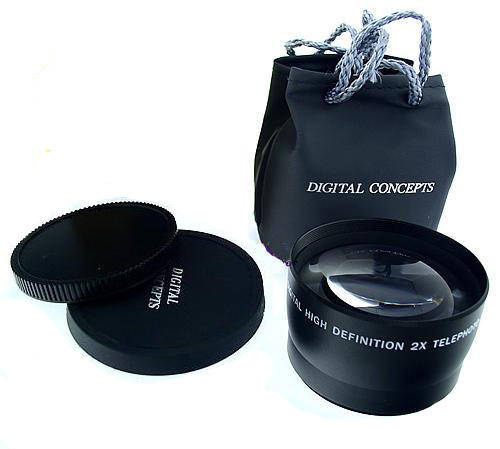 37mm  2.0x Tele Conversion Lens for Canon Sony Nikon Panasonic DSLR Camcorder Free shipping!!!