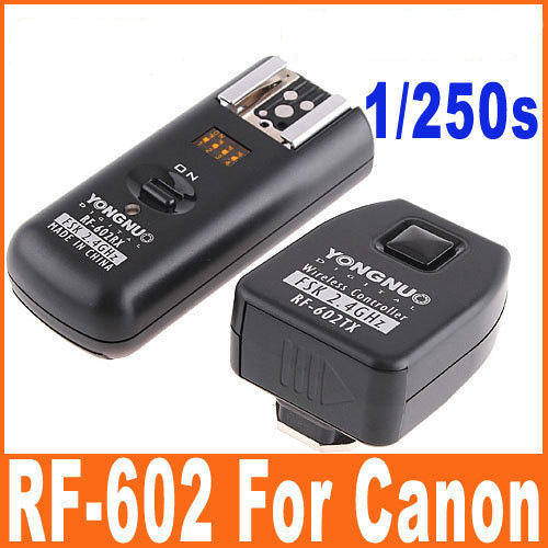 Wireless Remote & Flash Trigger RF-602 C1 2.4GHz for Canon EOS 1000D, 500D, 450D, 400D, 350D, 300D,