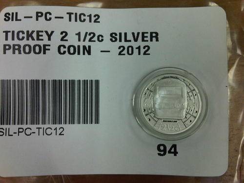 2012 GAUTRAIN SILVER TICKEY!!! LATEST RELEASE 2 1/2c in PROOF CONDITION