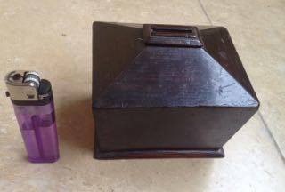 old wooden money box