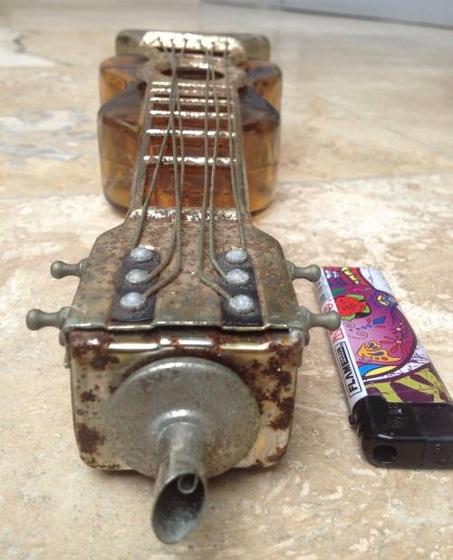 vintage banjo music decanter bottle