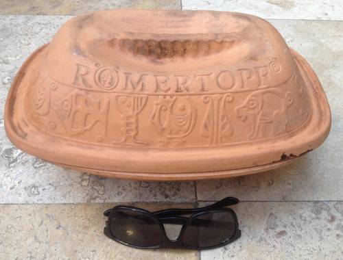 vintage West German Terracotta Romertopf Casserole Dish Bay 111